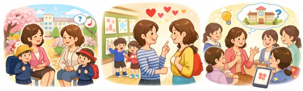 入学式・授業参観・懇談会での出会い