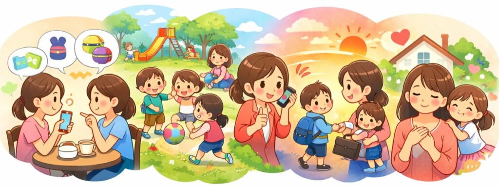 情報交換から子どもの遊び相手まで、できることが広がる