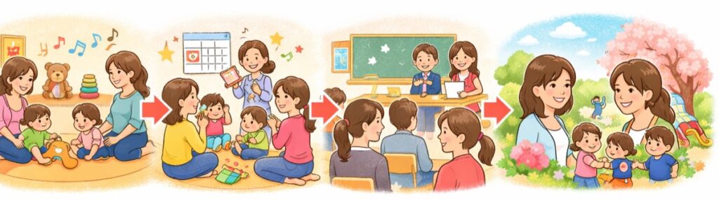 入園前から動くと有利――支援センターや児童館を活用した例