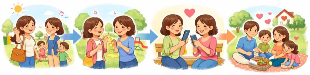 まず「挨拶＋一言」から。連絡先交換はずっと後でいい