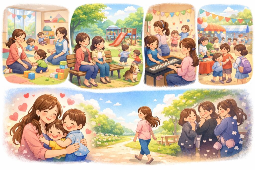 支援センター・公園・習い事…場所を変えると出会いが変わるケースがある