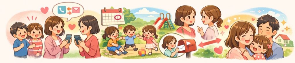 子供が仲良い子のママに声をかける、シンプルすぎる方法