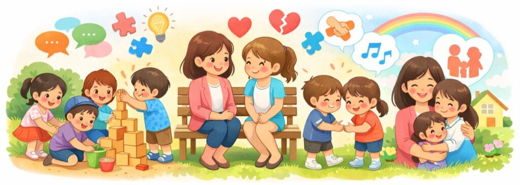 子供の社会性が育つ、子供側のメリット