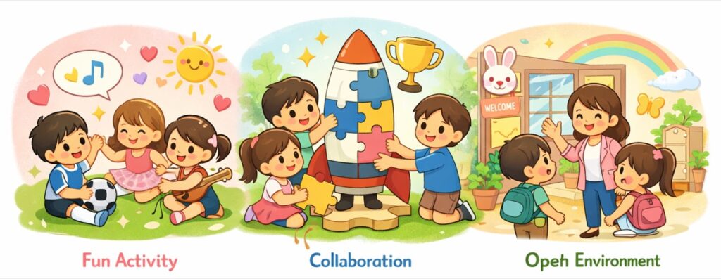 友達ができやすい習い事には、共通する3つの条件がある