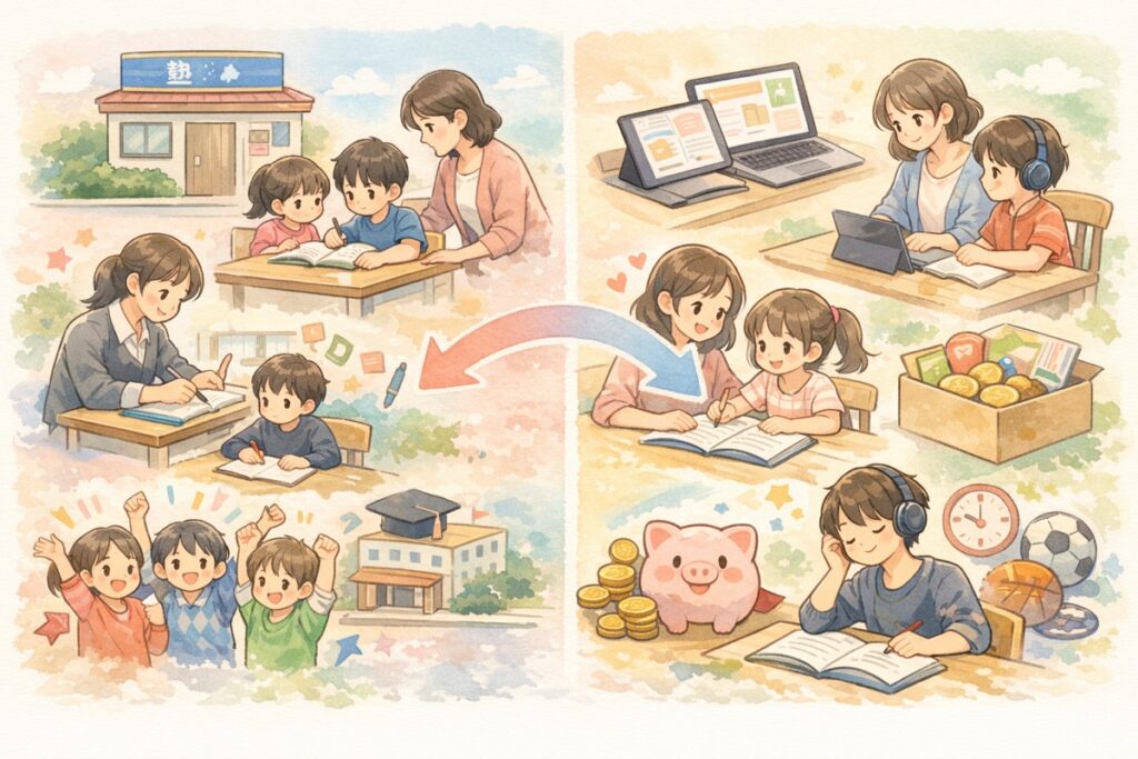 塾と通信教育、5つの視点で何が違う？