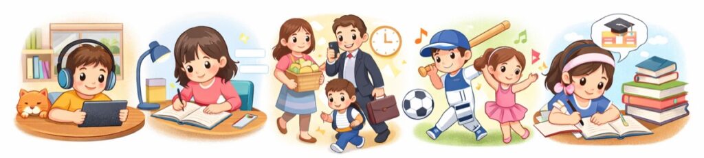子どものタイプ別：通信教育が向いているケース