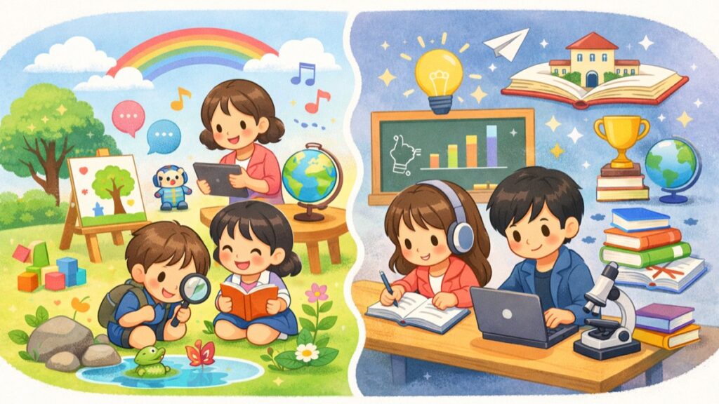 小学校の学年別に見る、向いている学び方