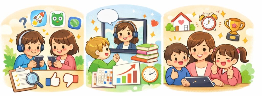 中学生向け英会話アプリ・サイトを選ぶポイント