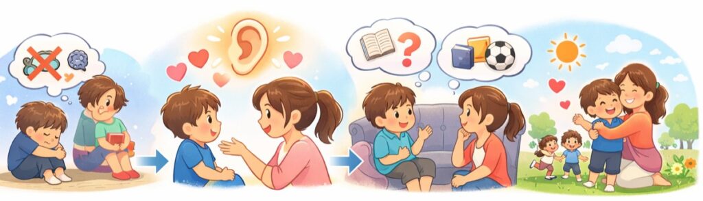 まず親がやるべきこと——子どもの話をちゃんと聞く