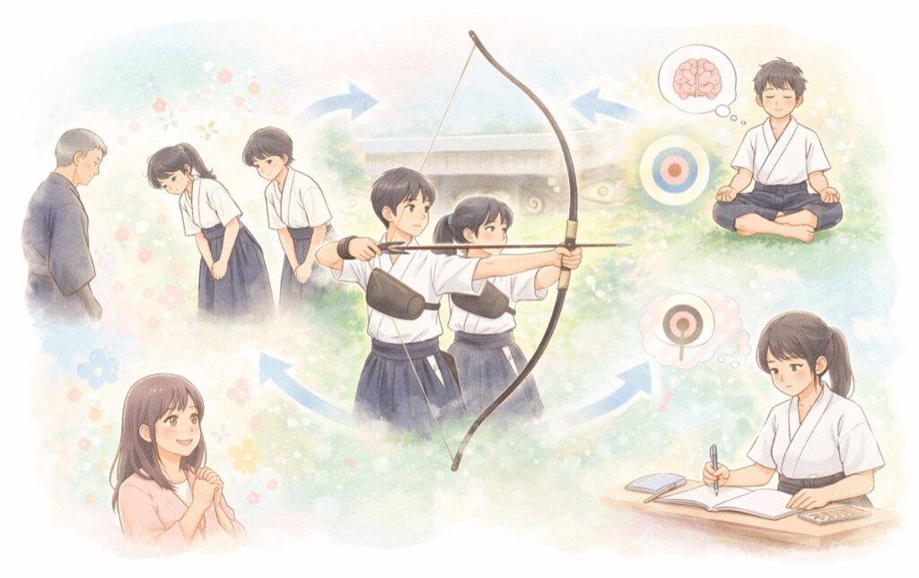 弓道を長く続けるために親ができること