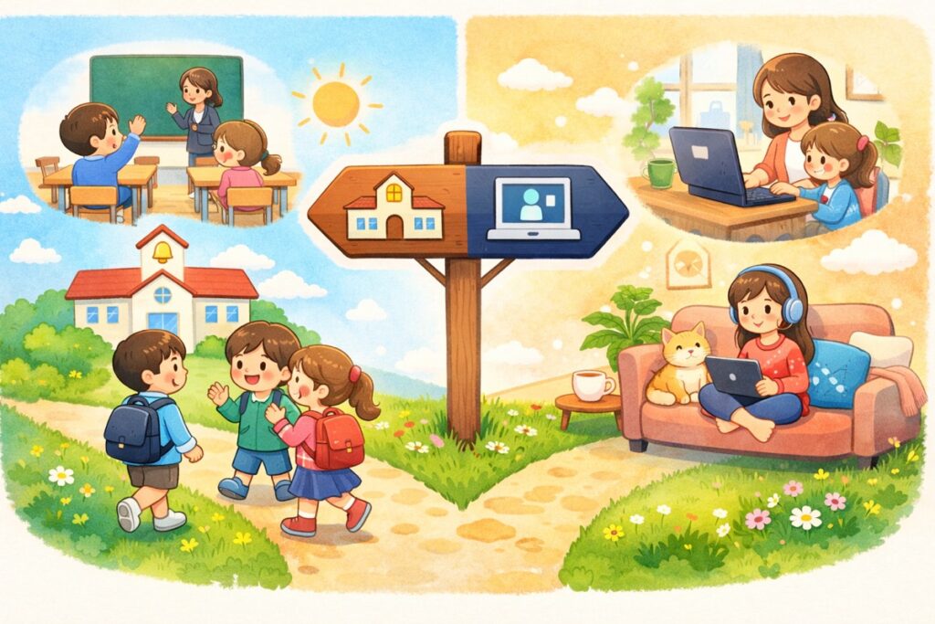 通学型とオンライン型、子どもに合うのはどっち？