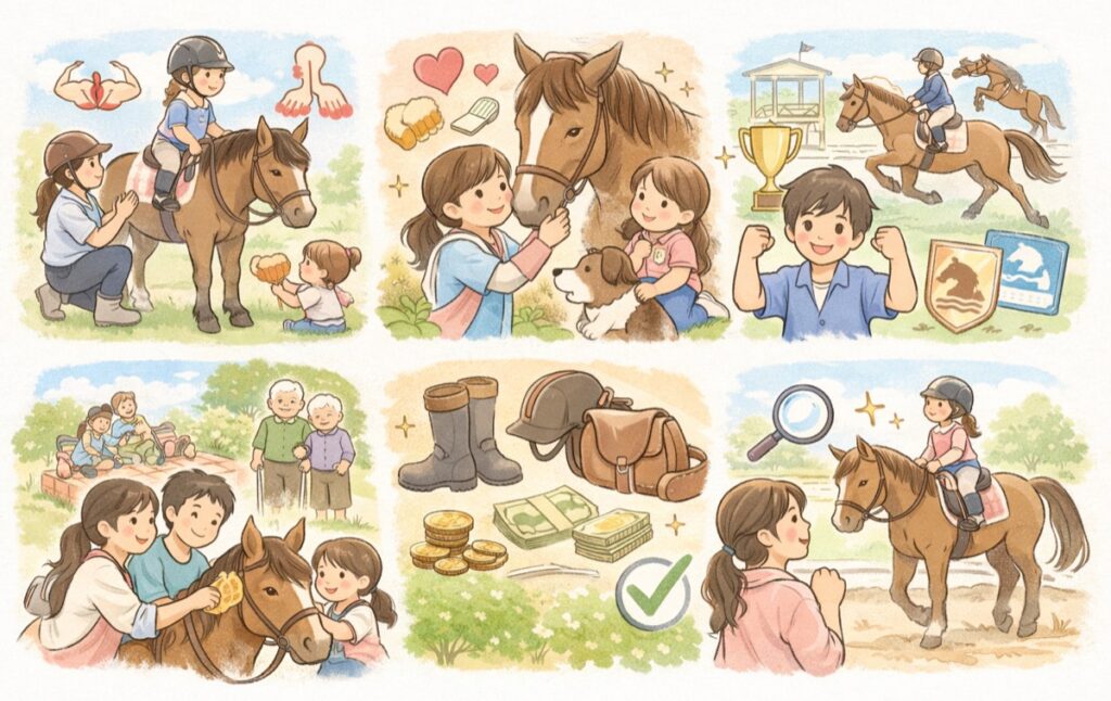 まとめ:小学生の乗馬習い事は費用が高い?メリット・体験方法・向いている子の特徴