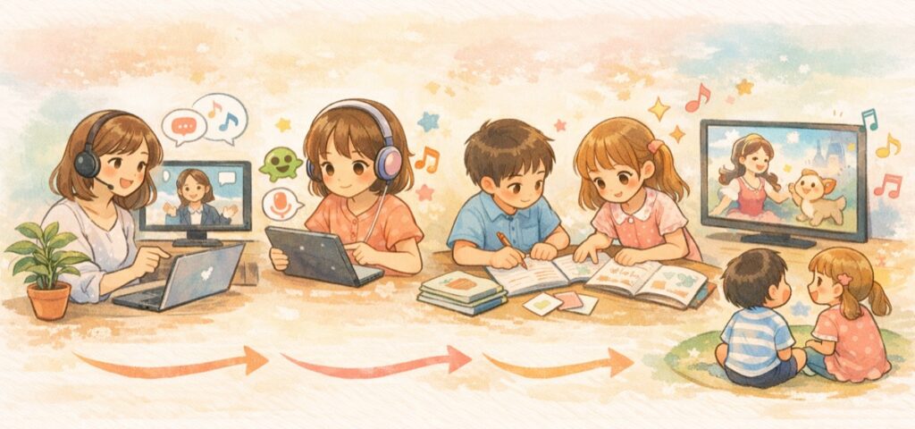 まとめ:小学生の英会話を自宅で続ける方法!オンライン・アプリ・教材の賢い組み合わせ