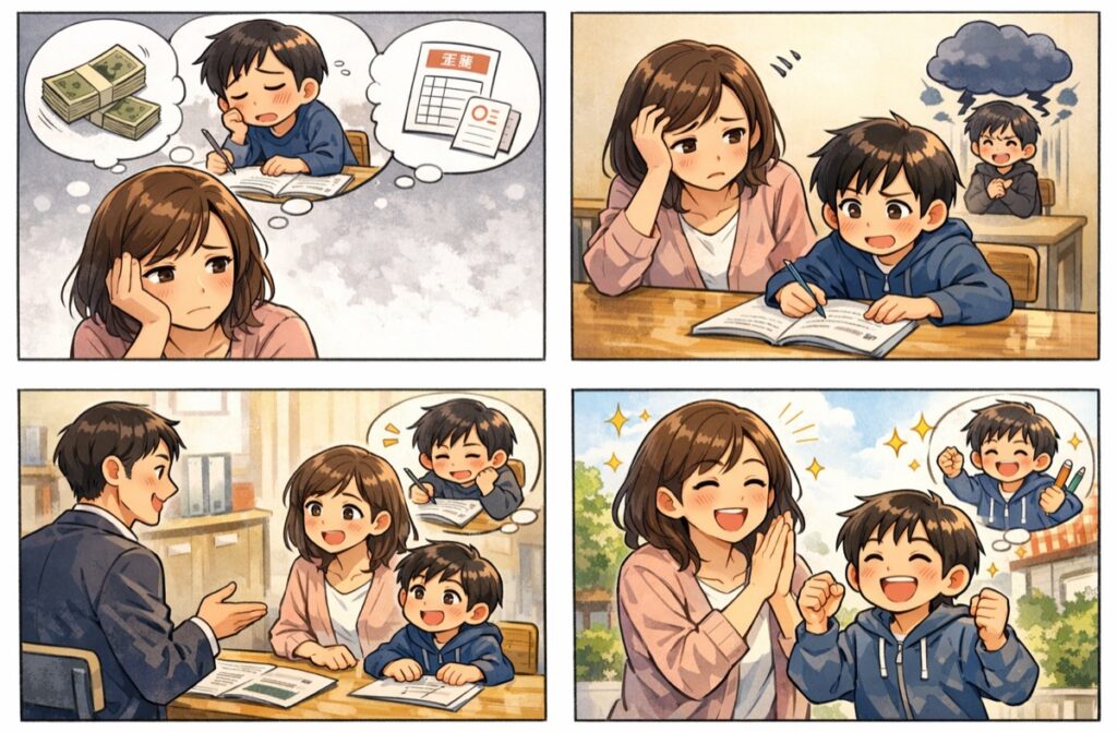 小学生の塾は無駄になる?効果が出ない原因・塾なしで伸びる子の特徴と後悔しない塾選びのポイント