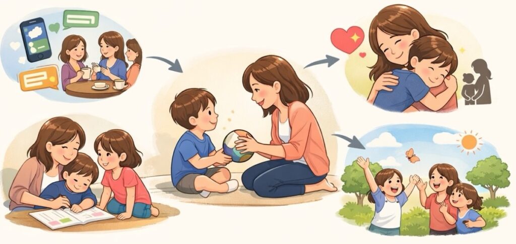 子どもと向き合う時間が増える