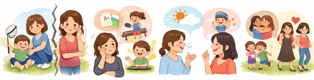 価値観や育児スタイルが合わずに距離ができるケース