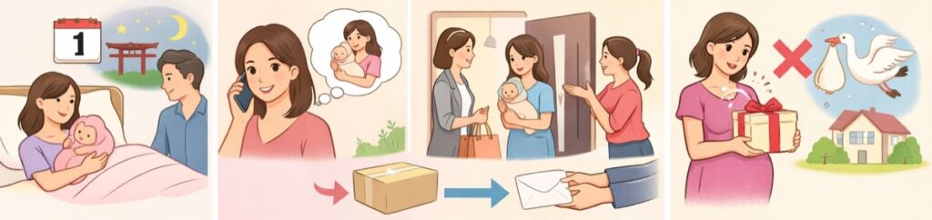 贈る時期の目安と事前の一声