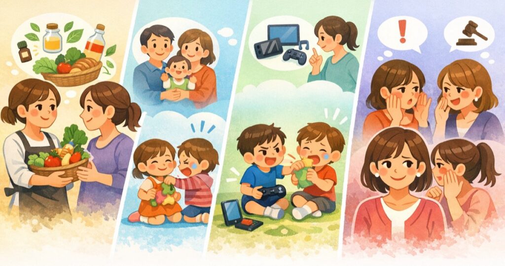 子育て観が違いすぎて、笑顔を作るのが限界だった