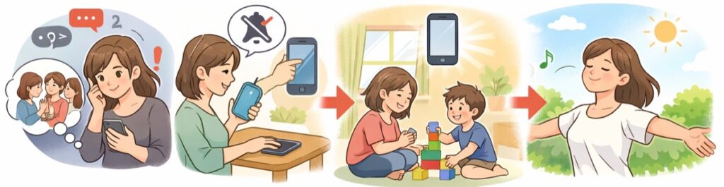 LINEの通知でため息をつかなくなった