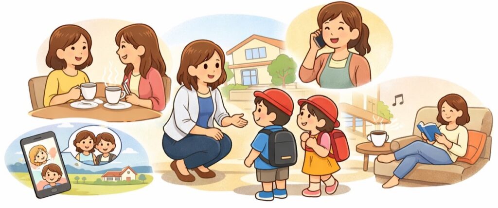 昔からの友人・先生との関係が深まった