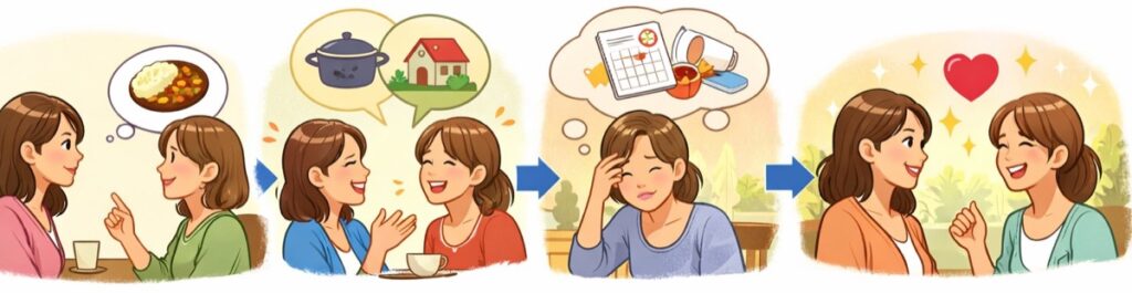 自分の話を少しだけ混ぜて親しみを出す