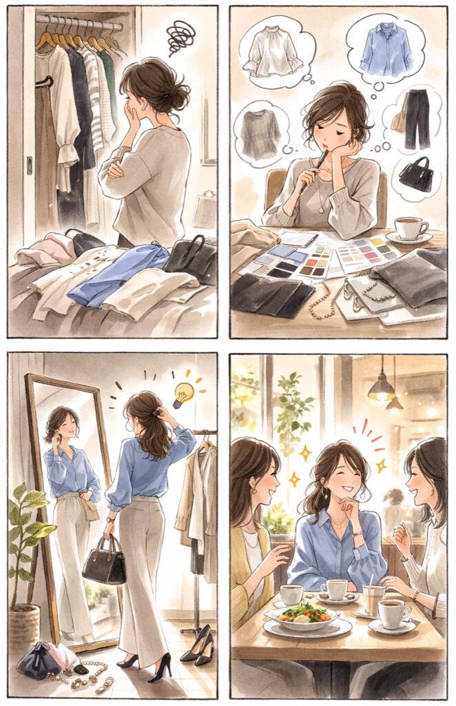 ママ友ランチのコーデ40代｜失敗なしでおしゃれに見える服装の選び方