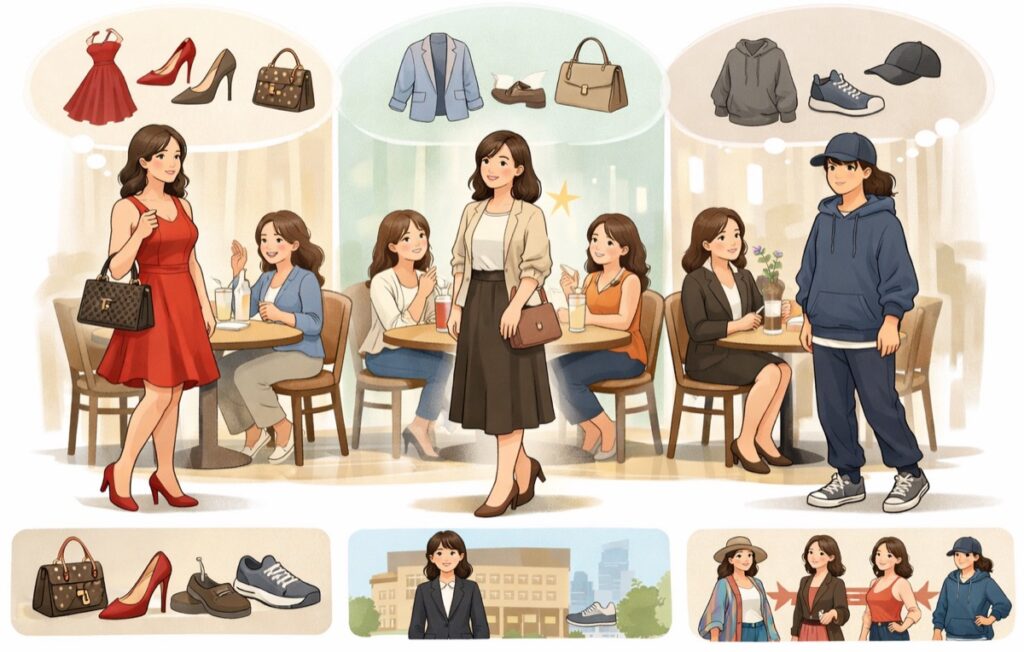 頑張りすぎコーデと手抜きコーデ、どちらも浮く理由