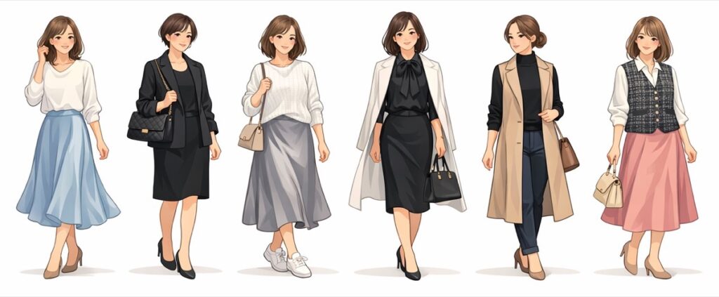 スカートやワンピースで女性らしさをプラスする方法