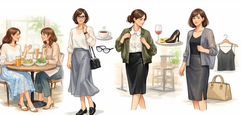 透け感素材で今どきの好感度コーデを作る方法