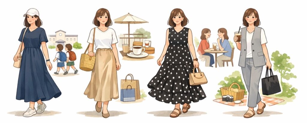 ワンピース・セットアップで時短おしゃれを叶える方法