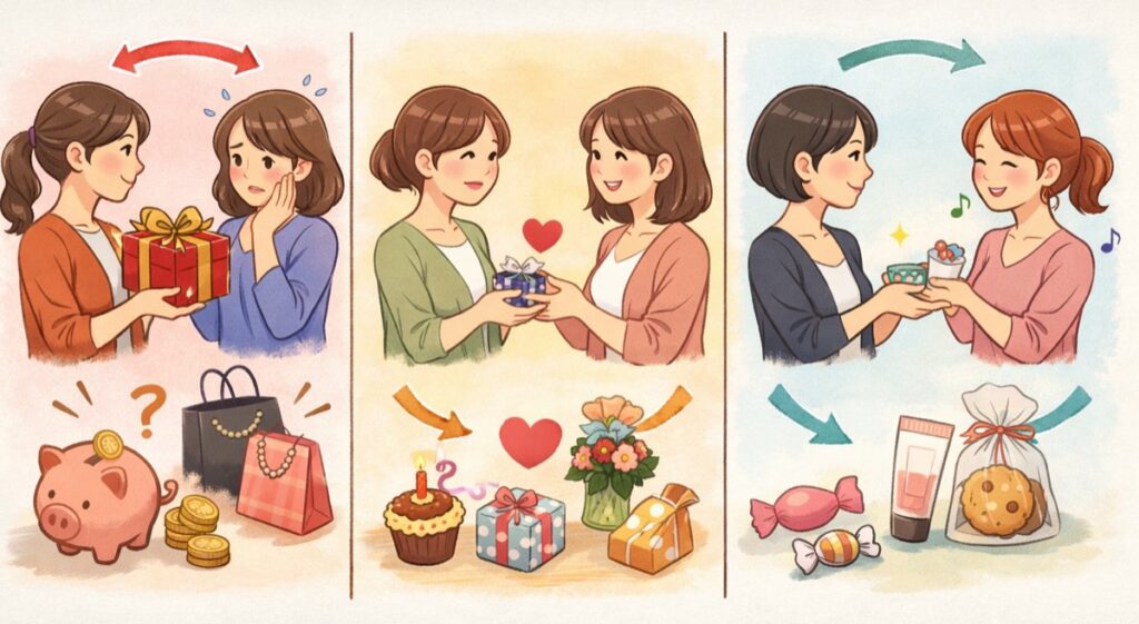 高すぎると相手に「お返ししなきゃ」と気を遣わせてしまう