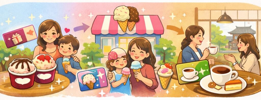 カフェ好き・スイーツ好きなママ友に刺さるギフトカード