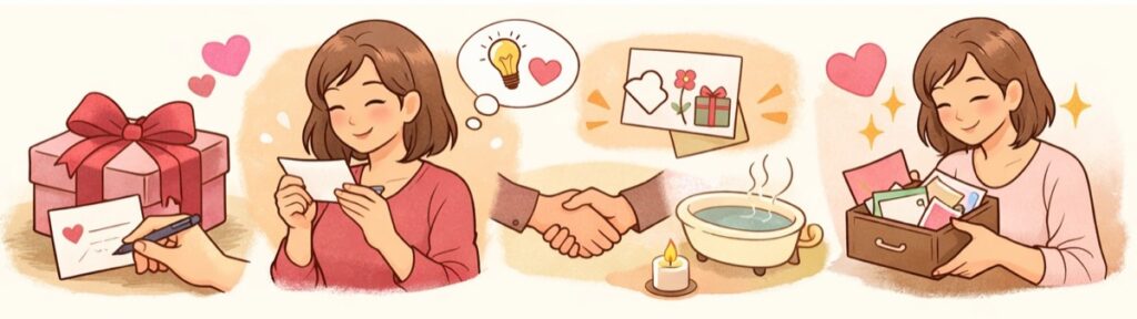 メッセージカードを添えると印象が格段に上がる