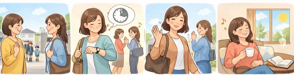 挨拶と軽い立ち話だけで十分やっていける