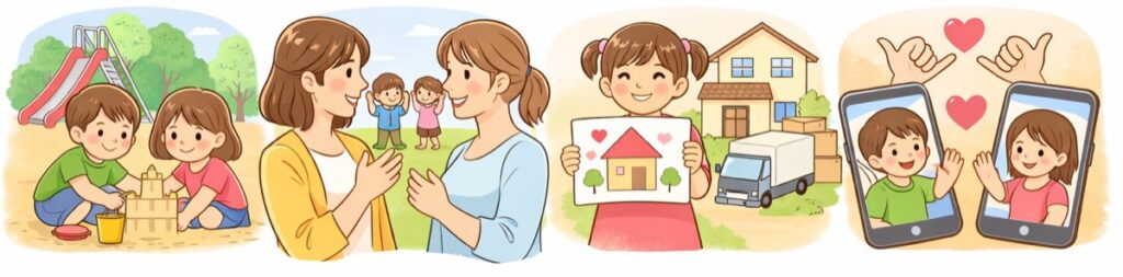 新築・近距離引越しのママ友へのメッセージ例文