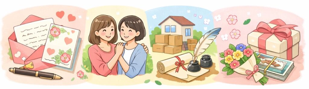 直接会えるなら対面で渡して言葉を添える