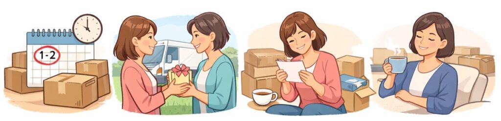 引越し後に届けるメッセージの良さ