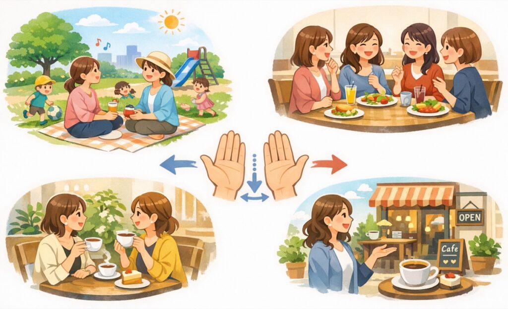 公園やランチに誘うときの例文