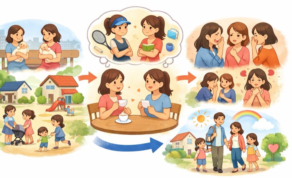 ママ友関係は「たまたまの縁」から始まっている