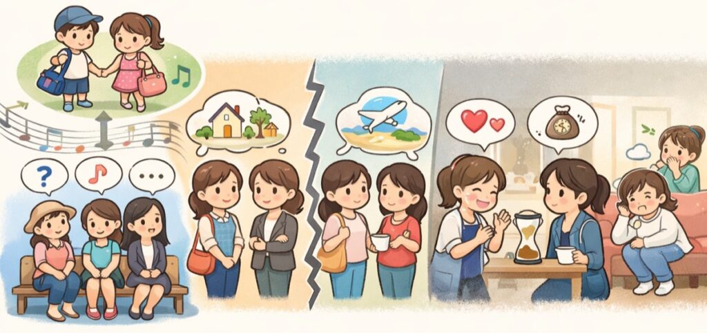 子どもが同じ習い事という以外に共通点がないから