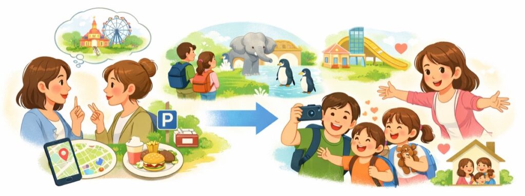 おでかけ・おすすめスポットを聞く