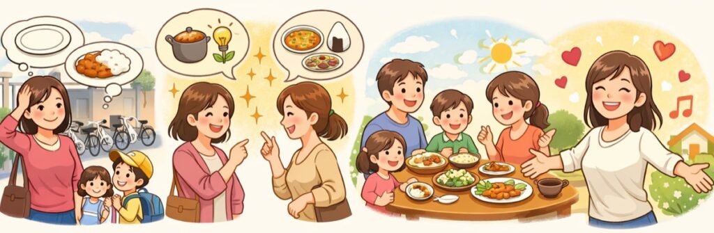 今日の晩ご飯の話をする