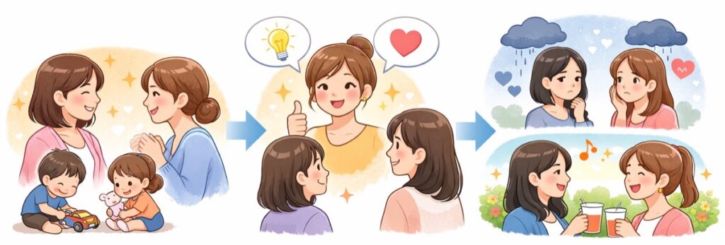 笑顔とポジティブな相づちを意識する