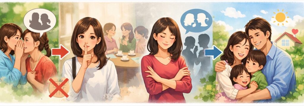 聞いた話を他の場所で広めない