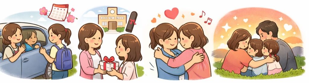 定期的に乗せてもらっている場合の節目のLINE例文