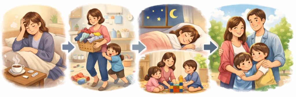 体調・家庭の事情を正直に伝えるパターン