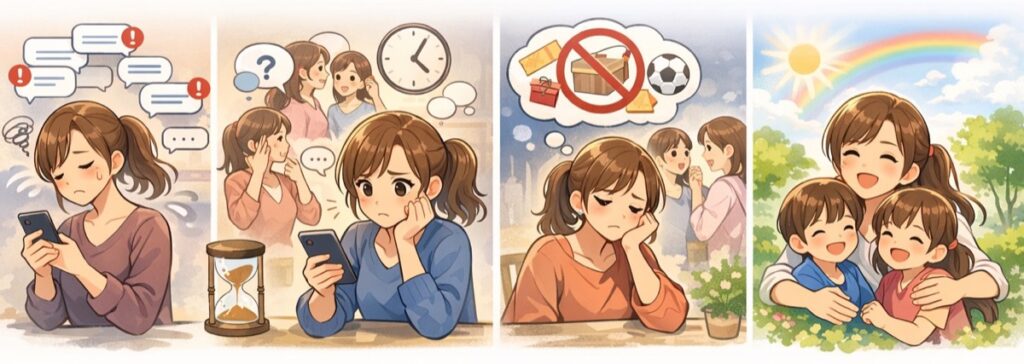 グループラインの雑談が、どんどん重くなっていった