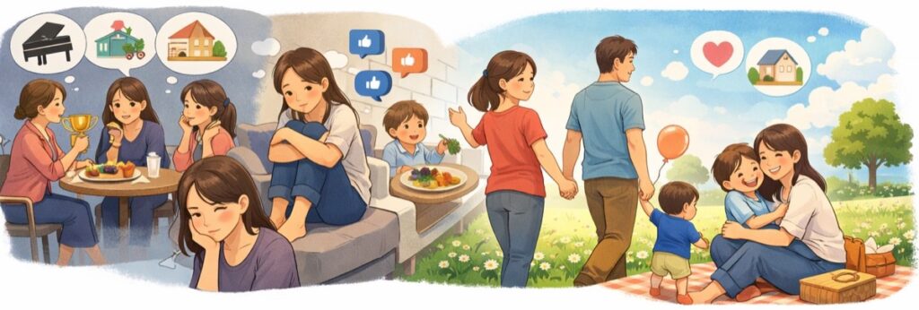 比較の嵐に巻き込まれる情報交換の場