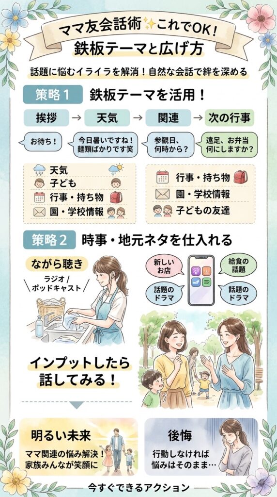 ママ友との会話ネタに困ったときの定番テーマ