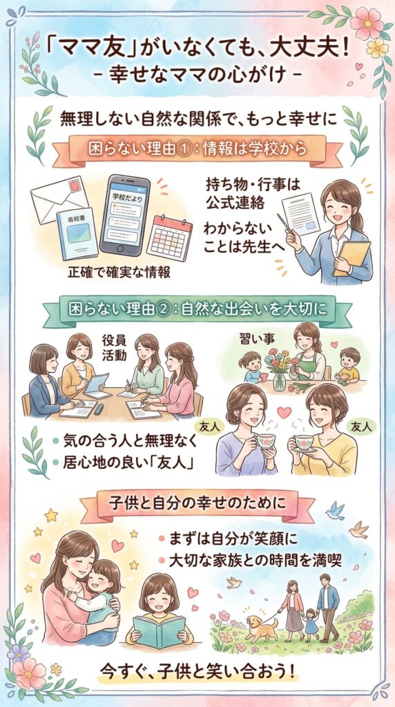 ママ友がいなくても困らない理由